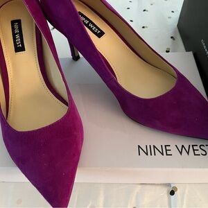 Nine West Purple suede pumps worn once to a wedding. Excellent condition